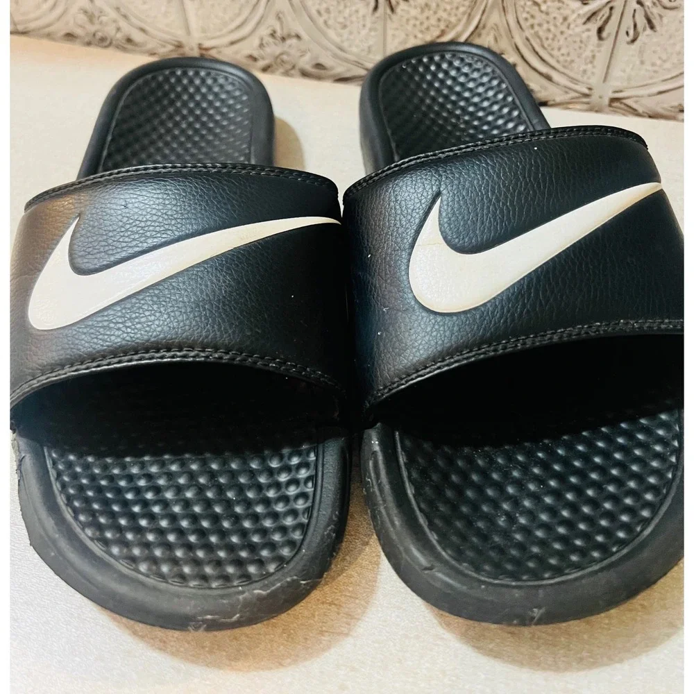 Nike Benassi JDI Men Black White Athletic Slide Sandals Size 11